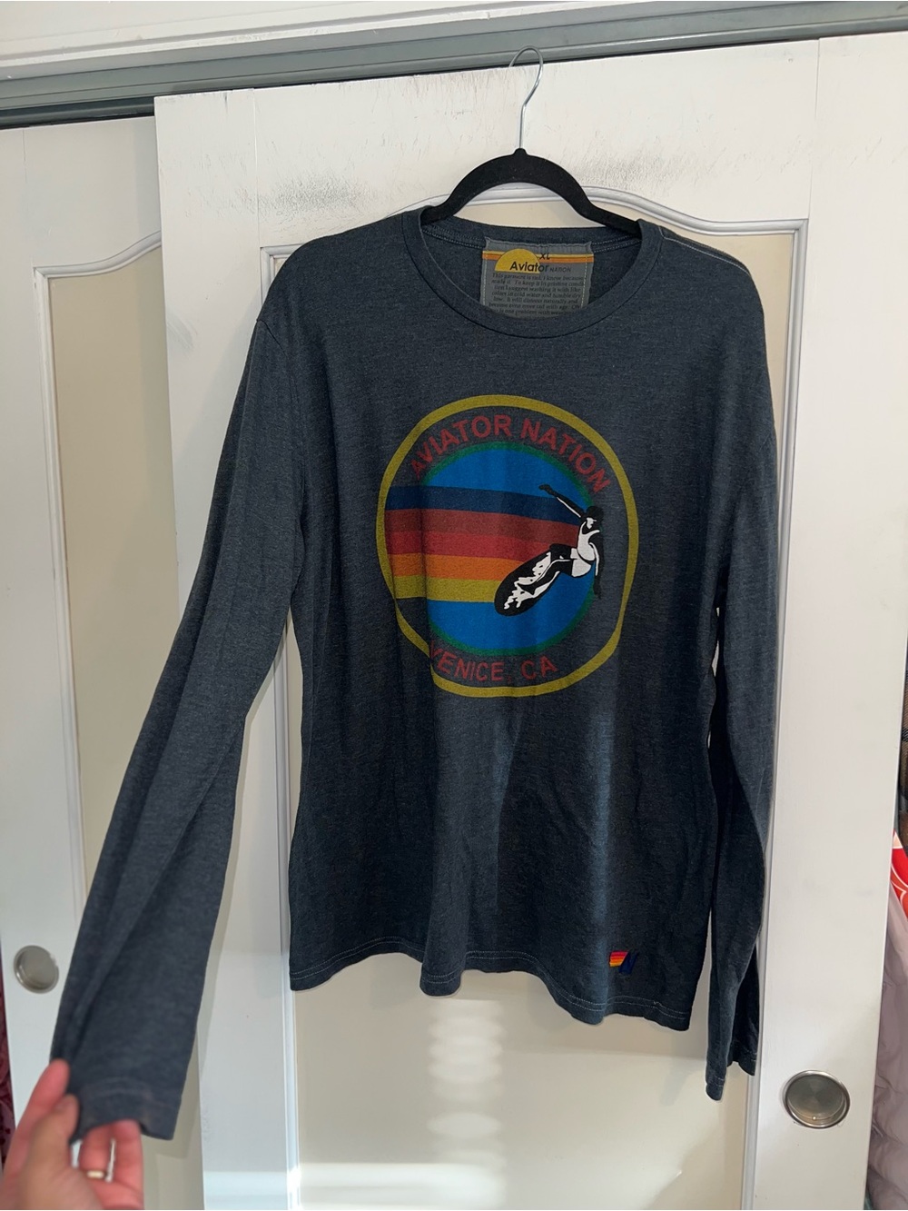 Aviator Nation Venice California Logo Surf Long Sleeve Shirt